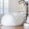 Mahin - Rounded 5 Foot Bean Bag Cozy Modern Design - White - Image 2