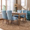 Nikki - Modern, High-End Tufted Solid Wood Contemporary Velvet Upholstered Dining Chair With Wood Legs Nailhead Trim (Set of 2) - Light Blue - Image 15
