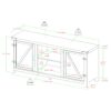Farmhouse Barn Door TV Stand For TVs Up To 65" - Gray Wash - Image 6