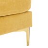 Modern Velvet L - Shape Convertible Sectional Sofa With Movable Ottoman - Yellow - Image 22