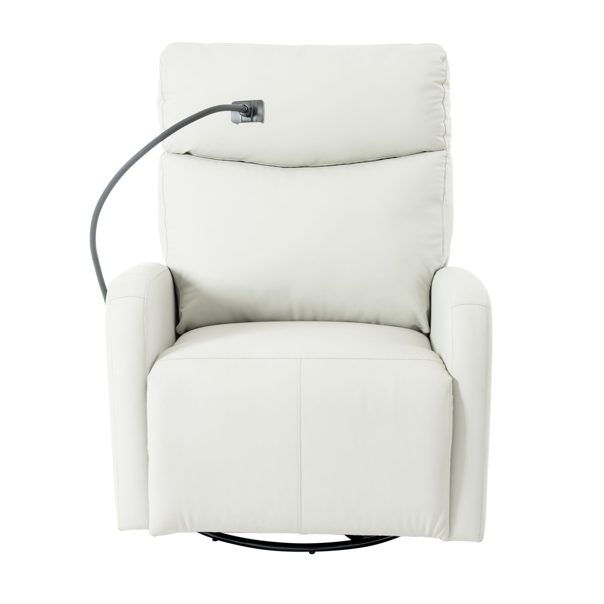 31.5" 270 Power Swivel Rocker Recliner Chair, Electric Glider Reclining Sofa With USB Ports, Power Swivel Glider, Rocking Chair Nursery Recliners For Living Room Bedroom - Light Gray - Image 15