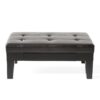 Chatham - Ottoman With Drawer Leather Storage Solution - Dark Coffee - Image 4
