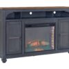 Americana - 66 In Fireplace TV Stand For TVs Up To 80" - Blue - Image 4