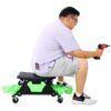 Rolling Detailing Creeper Seat With Wheels, Removable Tool Trays, 300 Lbs Capacity - Green - Image 2
