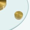 Double Layer Rotatable Round Glass Plate - Gold / Transparent - Image 15