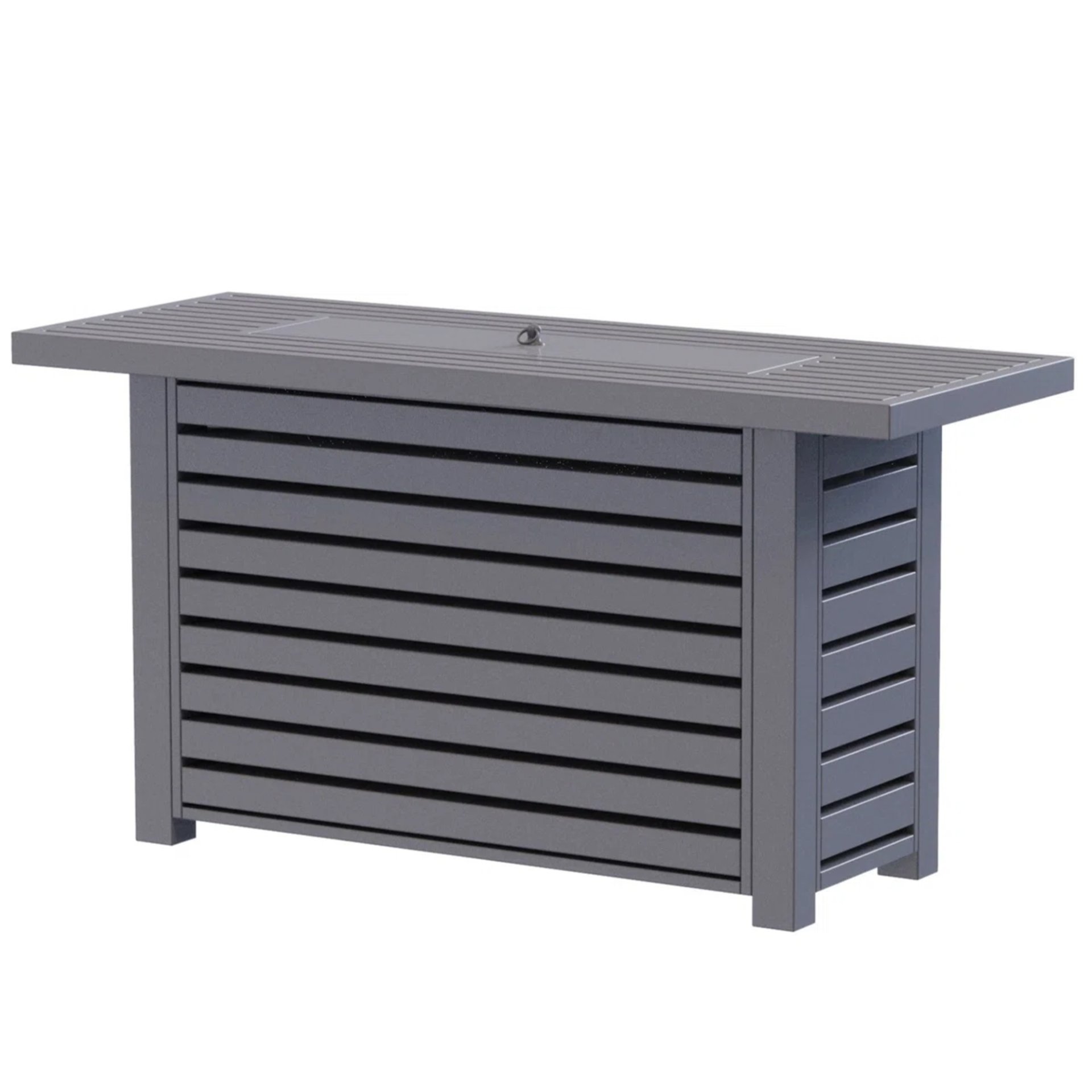 Propane / Gas Outdoor Fire Pit Table With Lid - Gray - Image 5
