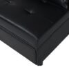 Folding Ottoman Sofa Bed Multi Functional Space Saving Design - Black - Image 13