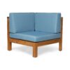Oana - 2 Piece Love Seat Set, Acacia Wood Frame With Water Resistant Cushions - Blue - Image 6