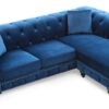 Nola - Sofa Chaise - Navy Blue - Image 2