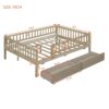 Full Size Daybed Bed With Two Drawers - Natural - Image 13