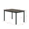 5 Piece Dinning Set With Faux Marble Top, Table & 4 Chairs - Black - Image 3