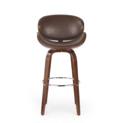 Mid Century Modern Bar Stool & Swivel Function - Brown