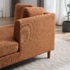 Wide Modern Double Sided Upholstered Chaise Lounge - Caramel - Image 14