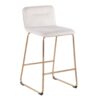 Casper - Fixed Height Contemporary Counter Stool (Set of 2) - Gold / Cream - Image 2