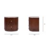 Valentine - 2 Drawer Storage Side Table - Dark Walnut - Image 13