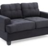 Cozy Transitional Loveseat For Two - Black - Image 7