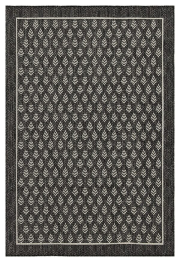 Sunshine - 5'3" X 7'3" Indoor, Outdoor Polypropylene Area Rug - Anthracite