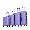 Luggage 4 Piece Lightweight Suitcase With Rotating Wheels, 24" And 28" With Tsa Lock, (16/20/24/28) - Light Purple - Image 12