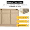 Contemporary Freestanding Bathroom Vanity With White Double Resin Sink & Soft Close Doors - Oak - Image 5