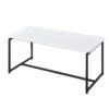 GT - 3 Piece Carbon Fiber Wrap Coffee Table And End Table (Set of 3) - White - Image 2