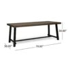 Outdoor Dining Table - Gray / Rustic Metal - Image 3