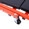 Mechanic Creeper, Z Creeper Seat 2 In 1 Low Profile With 6 Wheels Steel Vinyl - Red - Image 12
