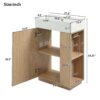 21.6" Bathroom Vanity With Sink And Freestanding Wood Grain Cabinet Featuring Left Door - Wood - Image 3