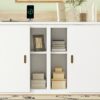 Full Size Murphy Bed With Shelves, Cabinets And USB Ports - White - Image 9