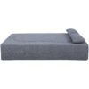 2 In 1 Convertible Sofa Bed, Full Size Folding Loveseat Couch With Soft Teddy Fabric, Floor Sofa Mattress With 2 Pillows, Space Saving Futon For Small Living Room, Dorm - Gray - Image 13