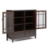 Connaught - Tall Storage Cabinet - Dark Chestnut Brown - Image 2