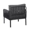 Outdoor Patio Club Chair, Modern Patio Furniture, Waterproof Thick Cushion Deep Seating For Porch, Balcony - Black / Dark Gray - Image 7