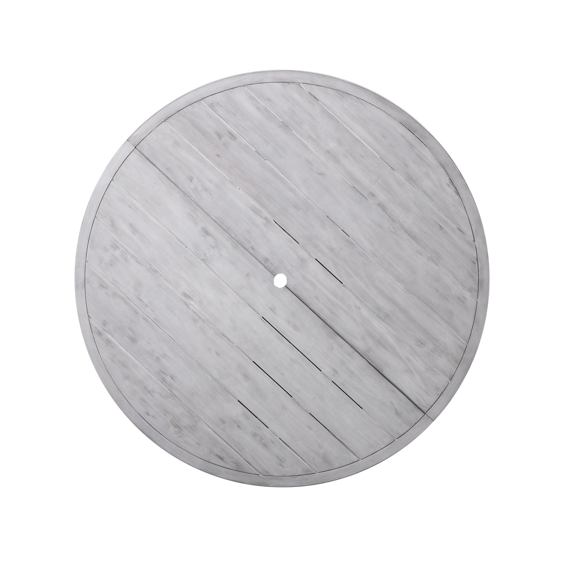 6 Person Outdoor Wooden Dining Set With Umbrella Hole And Removable Cushions For Patio - Gray - Image 24