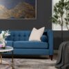 Jack - Modern Tuxedo Tufted Sofa - Teal Blue - Image 13