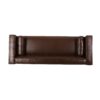 Contemporary 3 Seater Sofa With Tufted Diamond Stitch And Rolled Accent Pillows - Dark Brown - Image 8