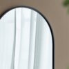 Arched Mirror With Metal Frame, Wall Mirror For Living Room Bedroom Entryway - Black - Image 7