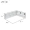 Full Floor Bed With L-Shaped Bookcases, Sliding Doors, Without Slats - White - Image 9