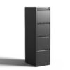 Steelcraft Pro 4 Drawer Metal Vertical File Cabinet With Lock For A4 Legal / Letter Size, Metal - Brushed Nickel - Image 5