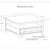 Warm Shaker - Square Coffee Table - Tobacco Brown - Image 9