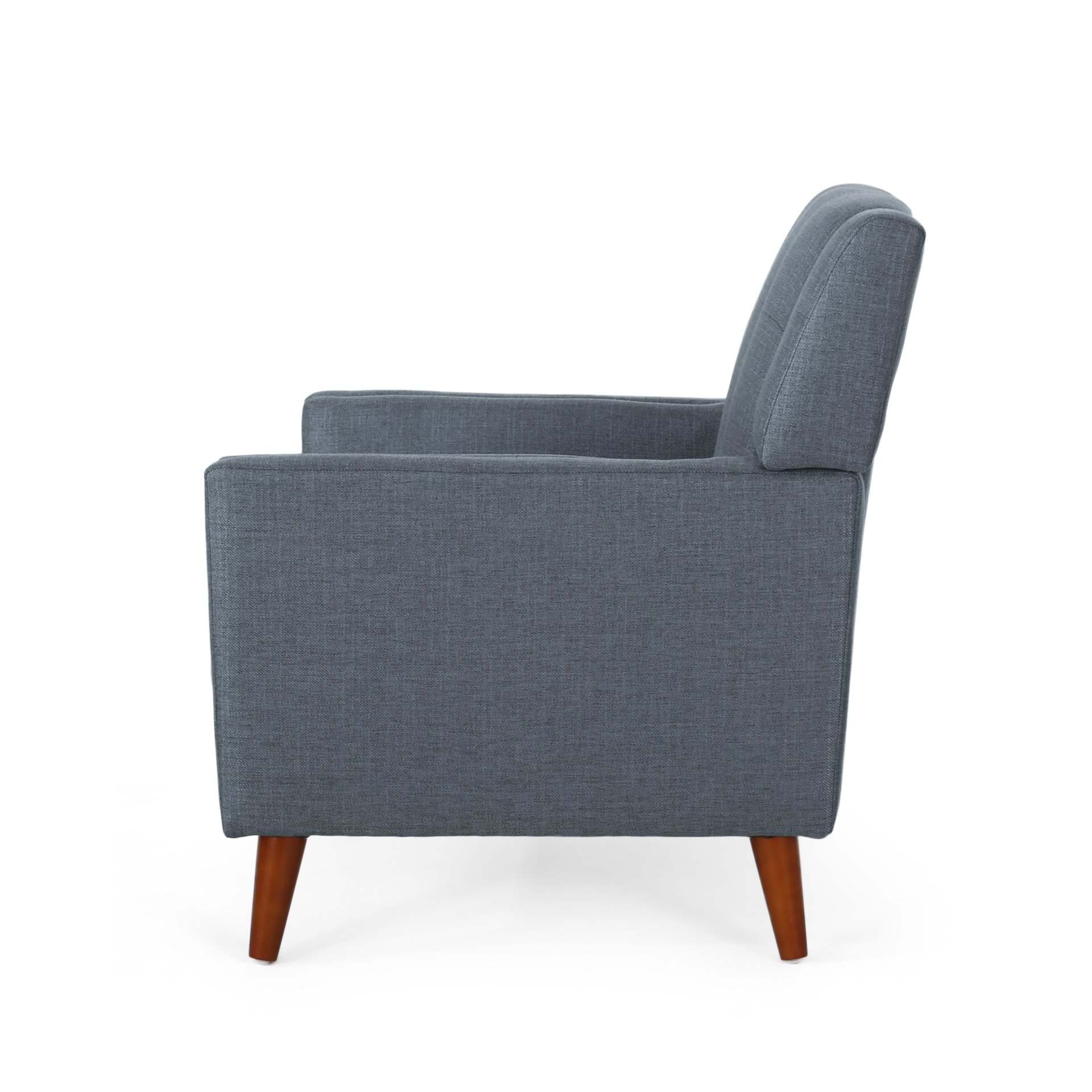 Luminaesque - Fabric Upholstered Armchair With Tufted Back - Dark Gray - Image 7
