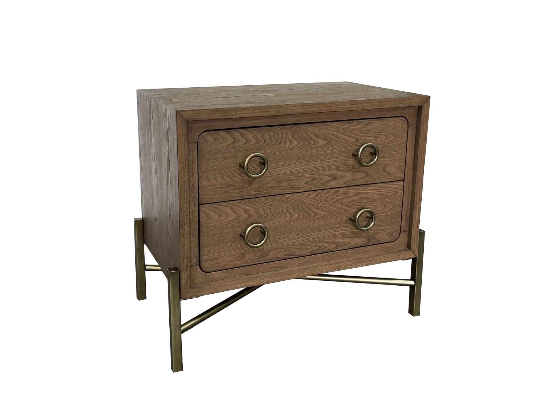 2 Drawer Nightstand With USB - Latte - Image 2