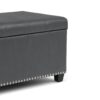 Amelia - Storage Ottoman Bench - Stone Gray - Image 6