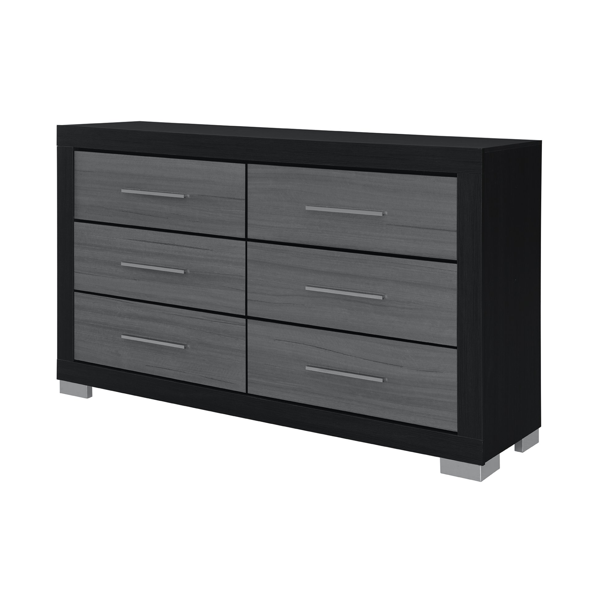 Elsa - 2 Toned And Dresser With Bar Handle And Construction - Black - Image 5