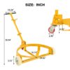 Steel Drum Dolly 55 Gallon Capacity Oil Barrel Mover With Wheels Low Profile Caddy - Yellow - Image 3