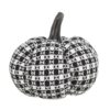 Plaid Pumpkin Decor, For Holiday Halloween Decoration - Black / White - Image 2