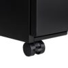 Contemporary 3 Drawer Mobile Filing Cabinet With Lock, Metal Office Storage For Legal / Letter Size - Black - Image 10