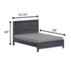 Albany - Queen Bed Frame With Headboard, Heavy Duty Modern Rustic Queen Size - Gray, Solid Wood - Image 3