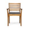 Outdoor Dining Chair With Slat Back And Acacia Wood Frame (Set of 2) - Gray / Teak - Image 7