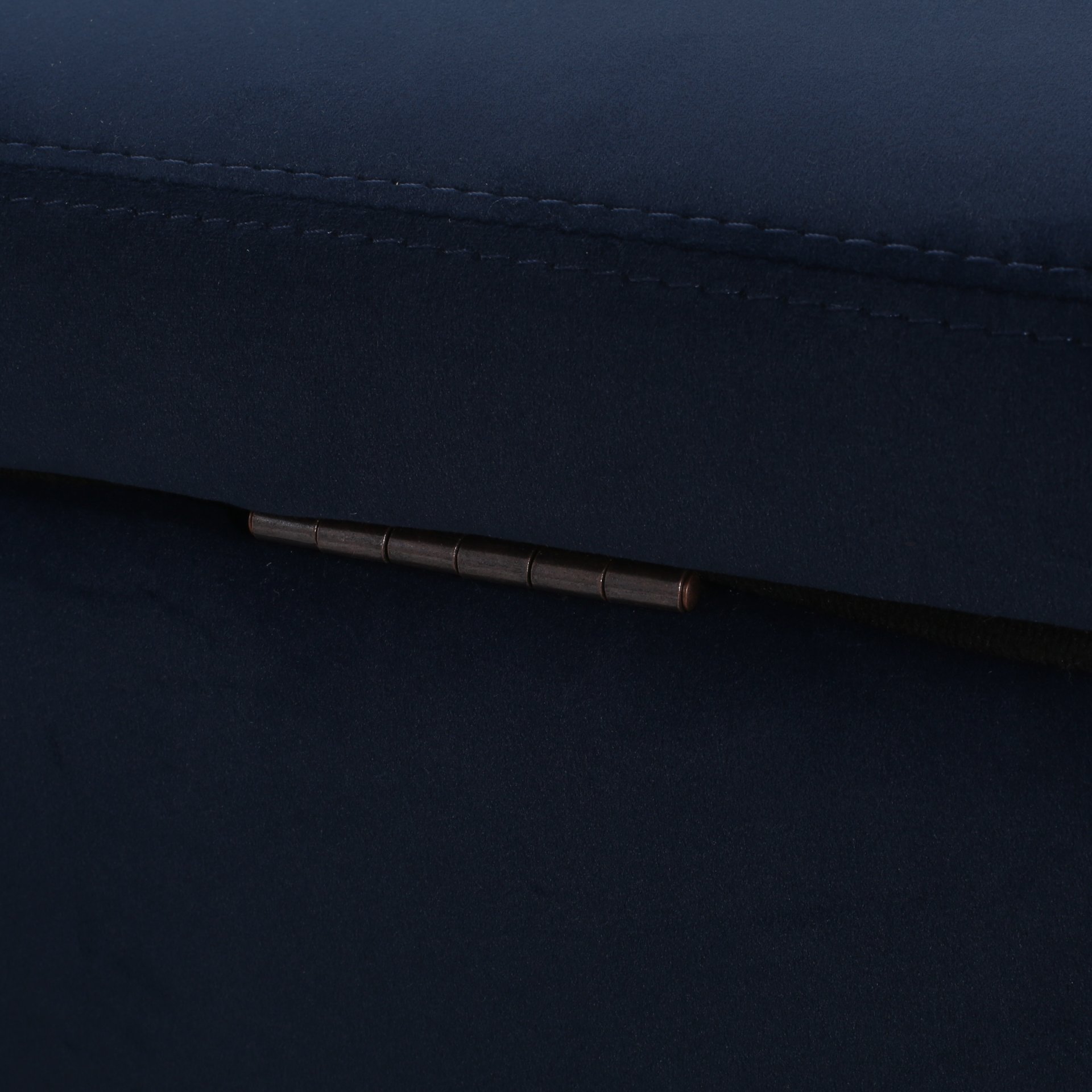 Velvet Storage Bench, Upholstered End Of Bed, Storage Ottoman Benches, Fabric Ottoman Bench With Large Storage Space For Living Room Entryway Bedroom - Dark Blue - Image 11