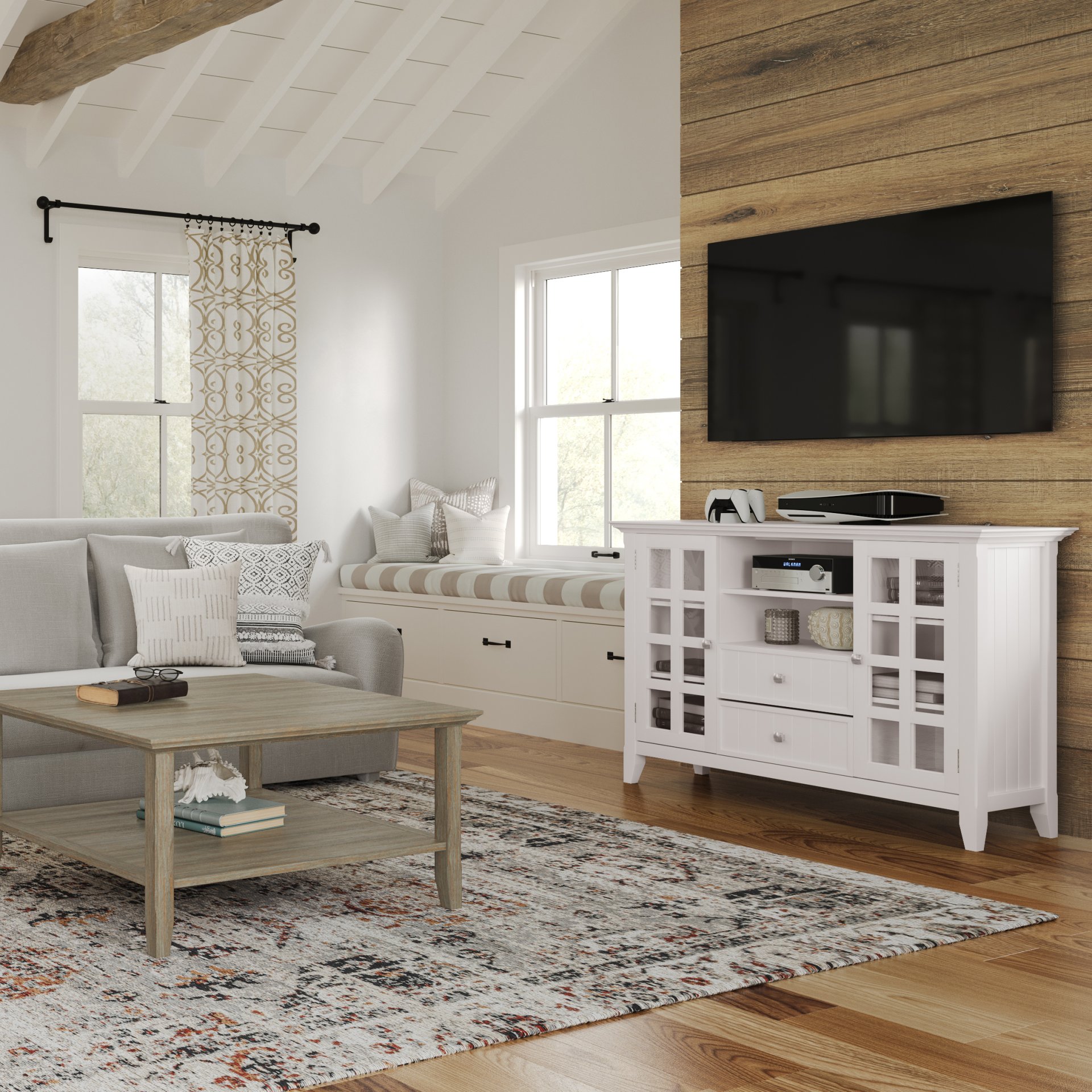 Acadian - Tall TV Media Stand - White - Image 8