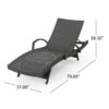 Salem - Contemporary Wicker Chaise Lounge With Armrests - Gray - Image 3